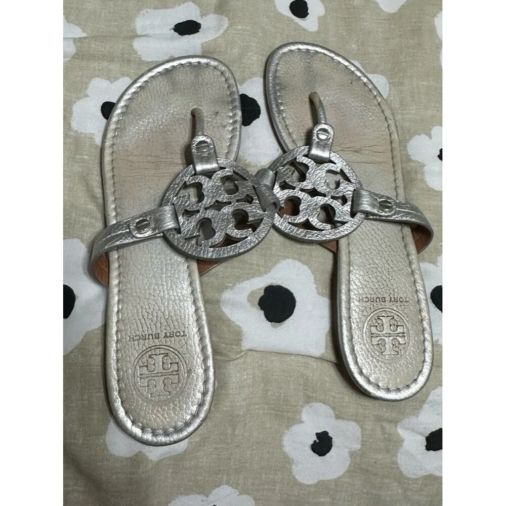 Tory Burch silver sandals